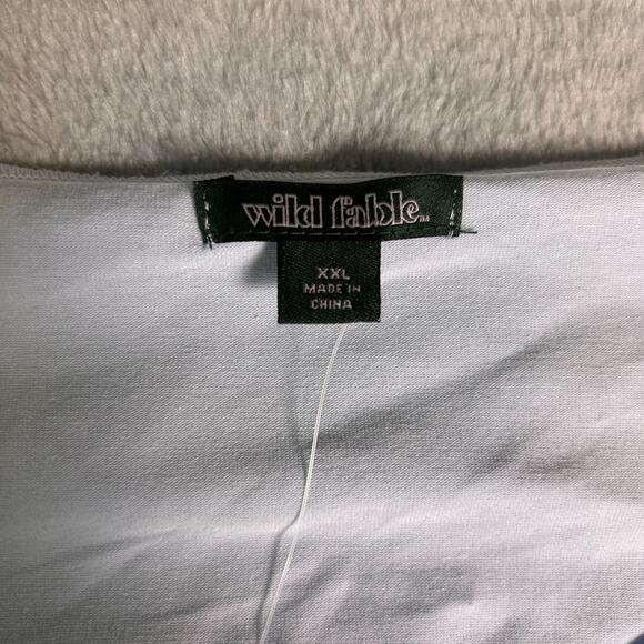 NWT Wild Fable Wide V Neck Shirt Womens XXL Blue Lightweight Fall Layer Comfort - Picture 4 of 7